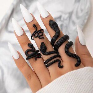 Stackable Snake Ring Set of 4 - OSFA, Multiple Colors